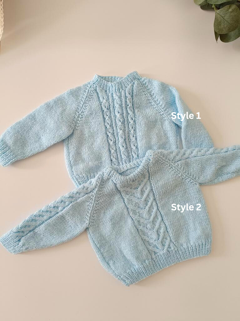 SALE Newborn Hand Knitted Jumpers with name