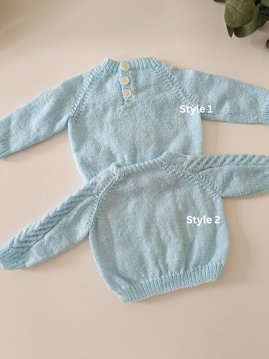 SALE Newborn Hand Knitted Jumpers with name