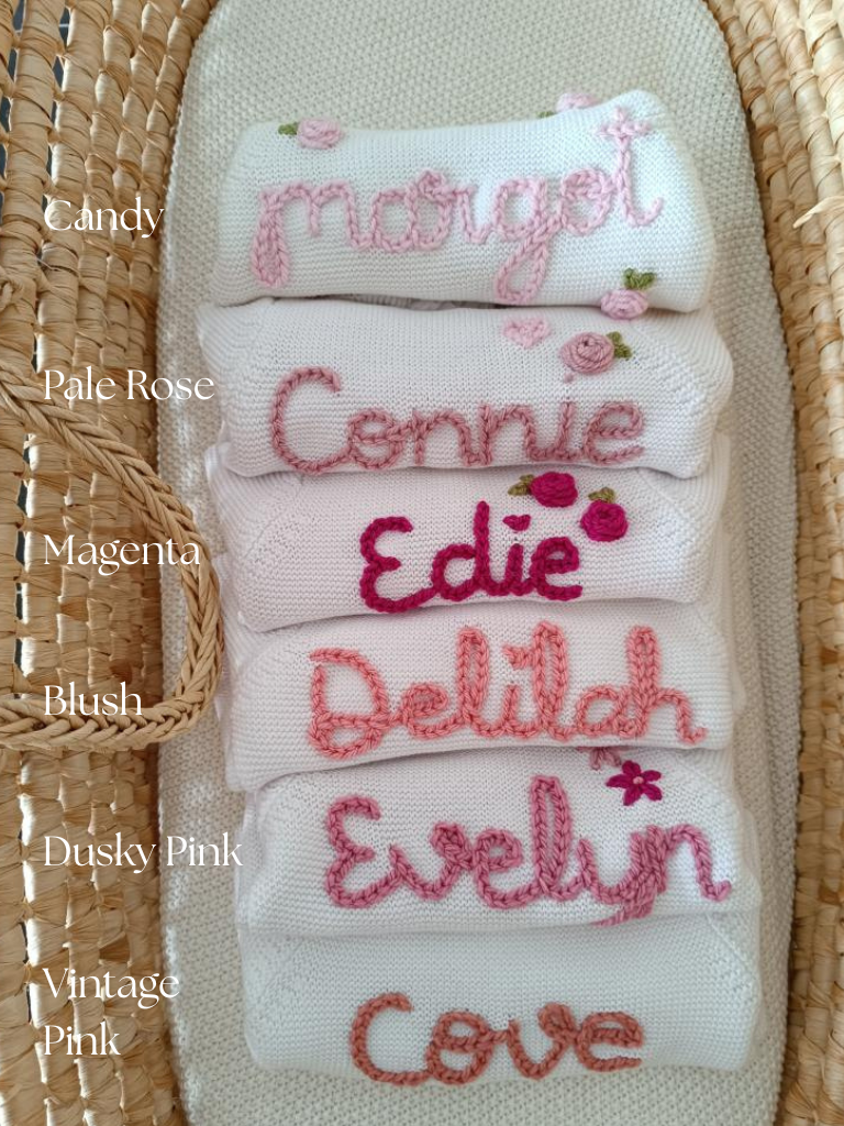 Personalised Embroidered Frill White Cardigan