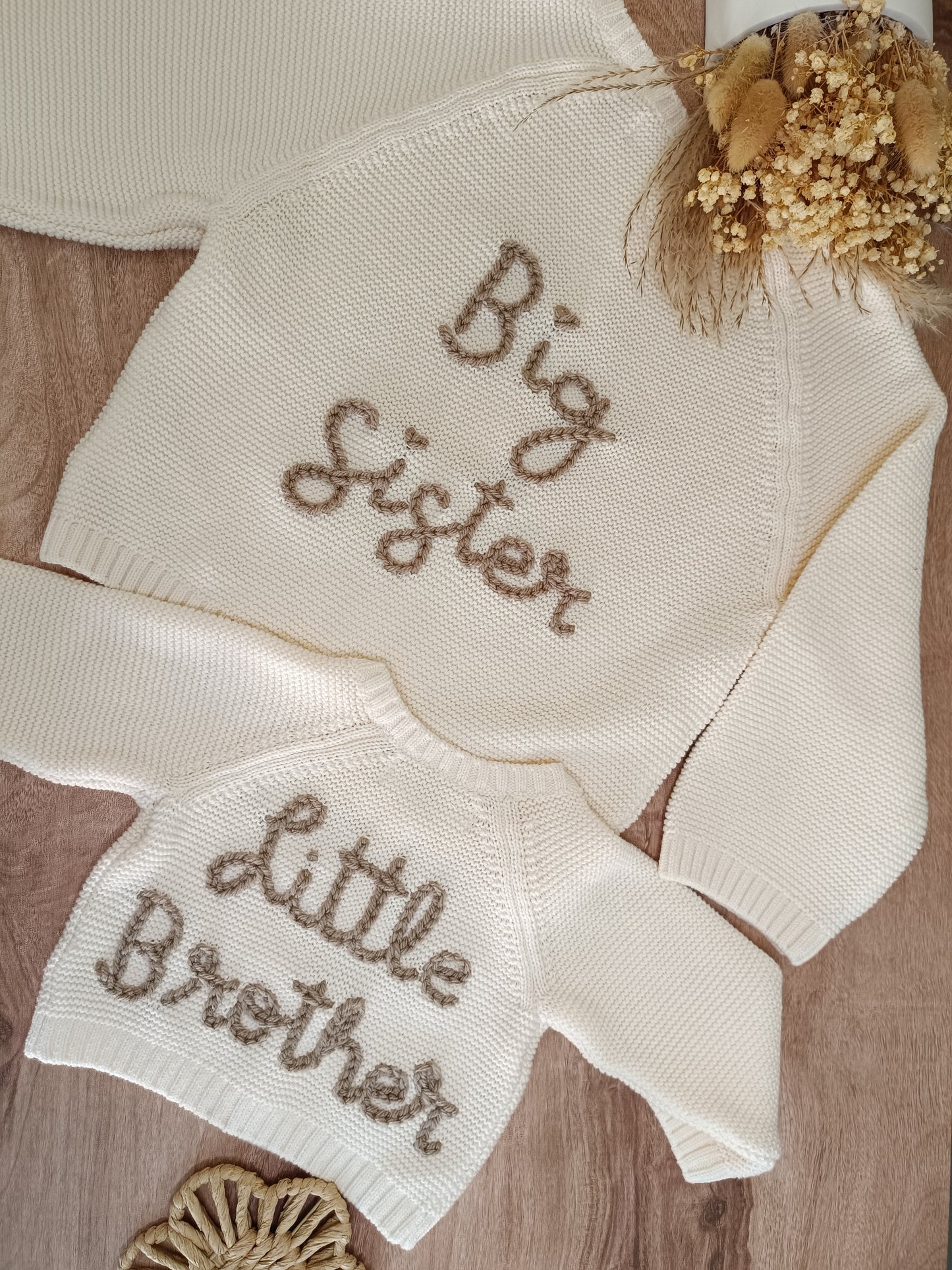 Personalised Embroidered Cream Cardigan