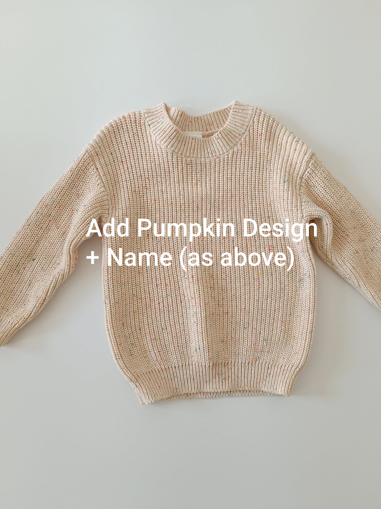 Pumpkin Design Cream Confetti Jumper 12-18m