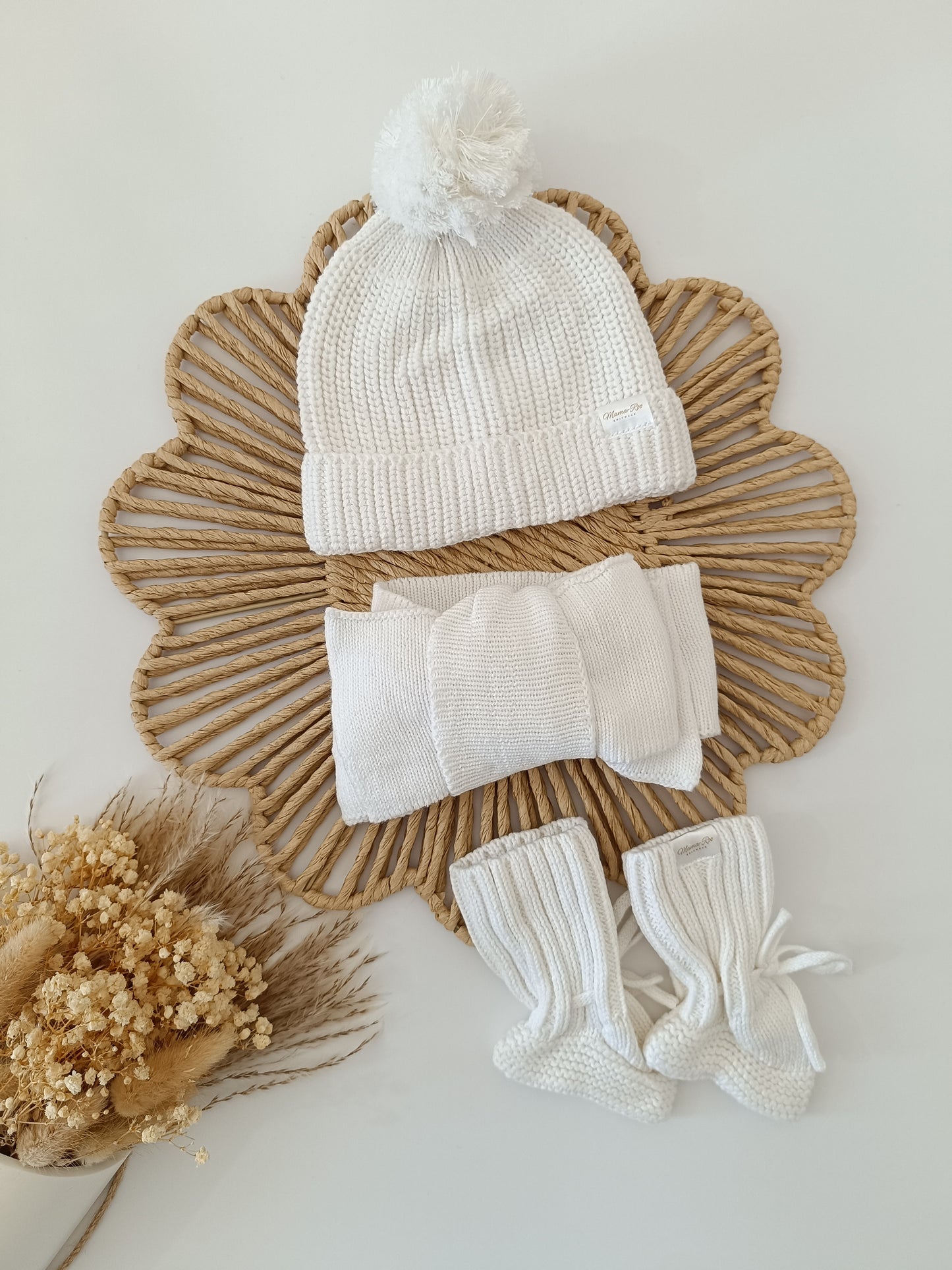 Knit Bow Headband | Topknot | White