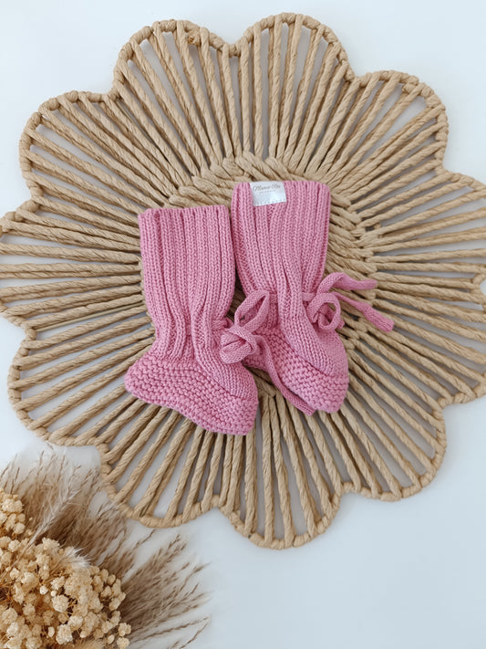Knitted Booties / Socks | Dusky Pink