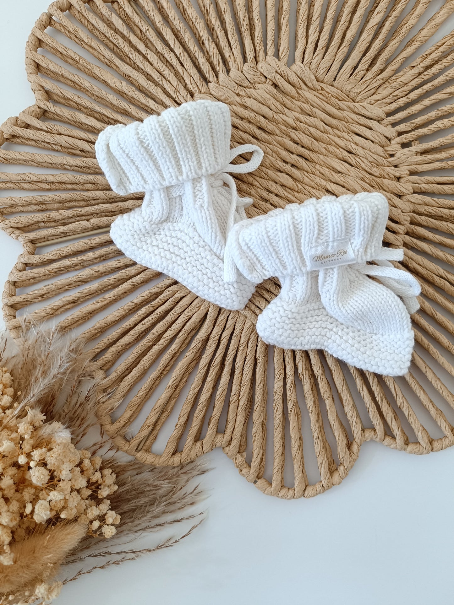 Knitted Booties / Socks | White