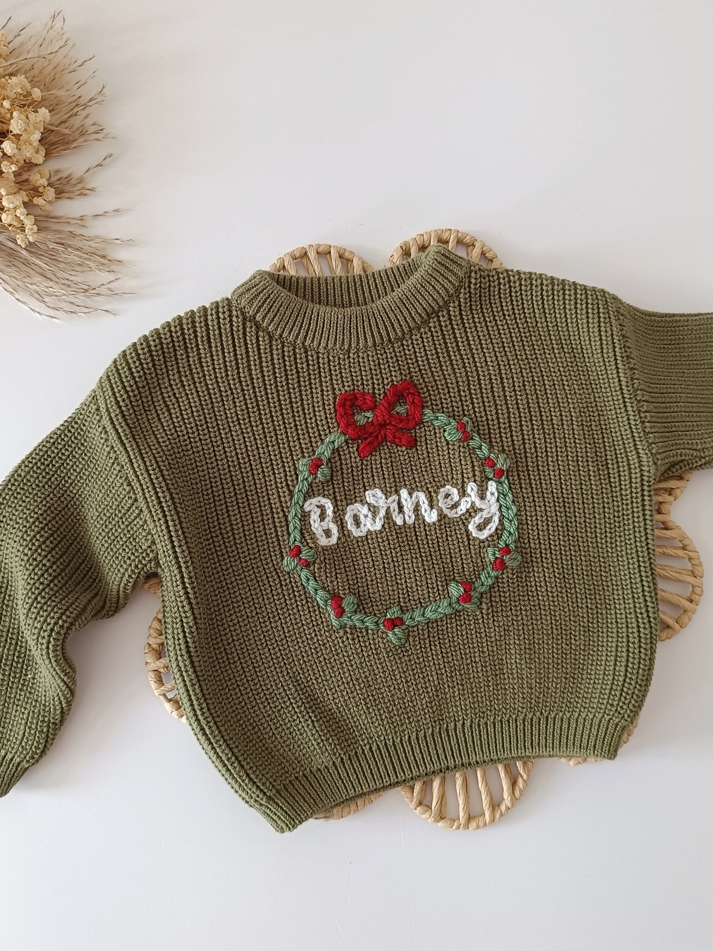 Christmas Pine Name Oversized Jumper
