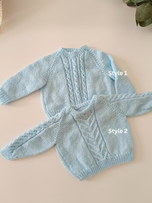 SALE Newborn Hand Knitted Jumpers with name