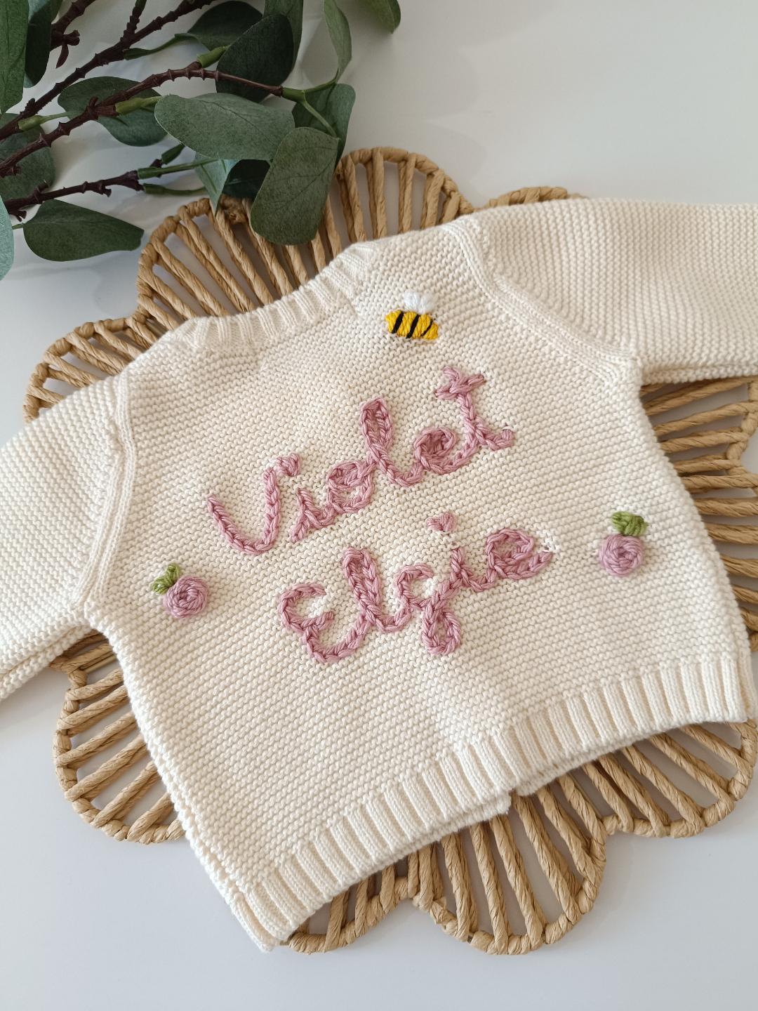 Personalised Christmas Cream Cardigan