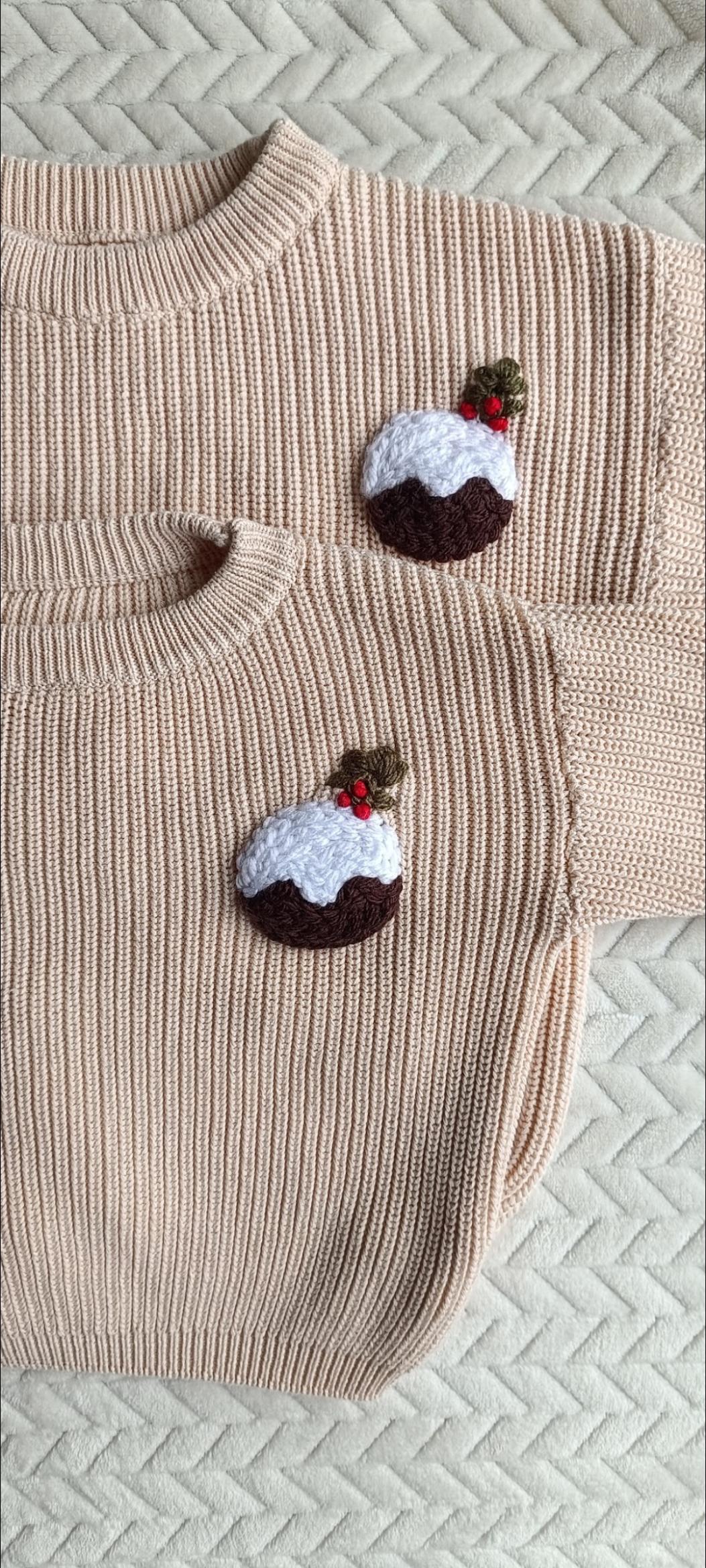 Christmas Wreath Natural Oversized Jumper