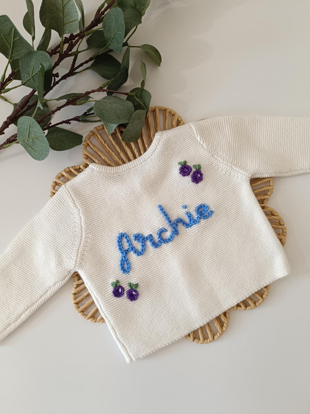 Personalised Christmas Cream Cardigan