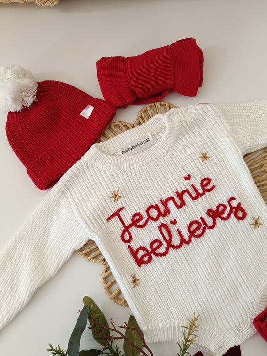 Christmas Personalised Romper Organic Cotton