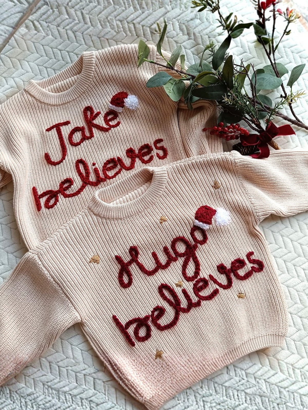 Christmas Believes Natural Oversized Jumper