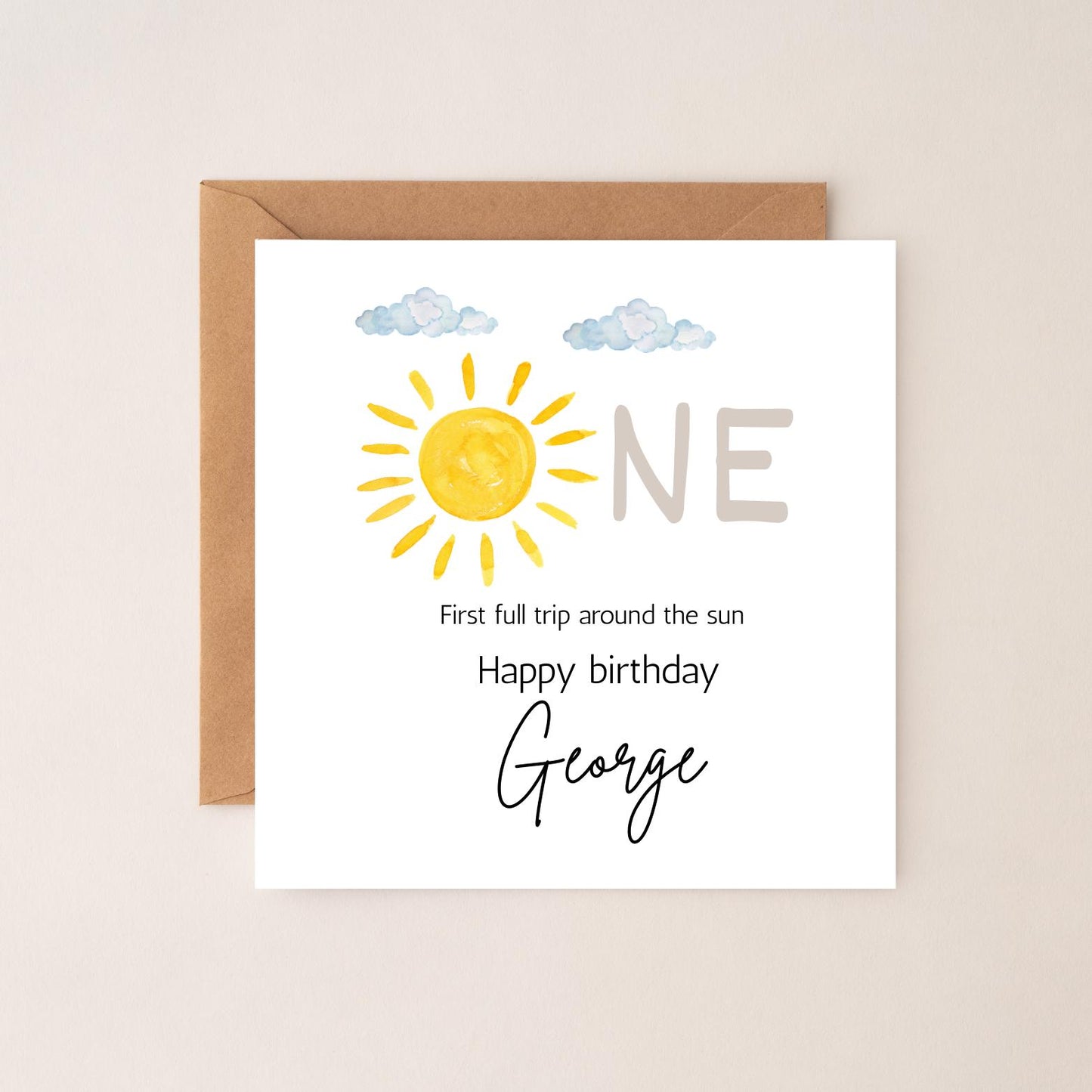 Personalised First Birthday Card For Children| One birthday card | First Personalised Birthday Card