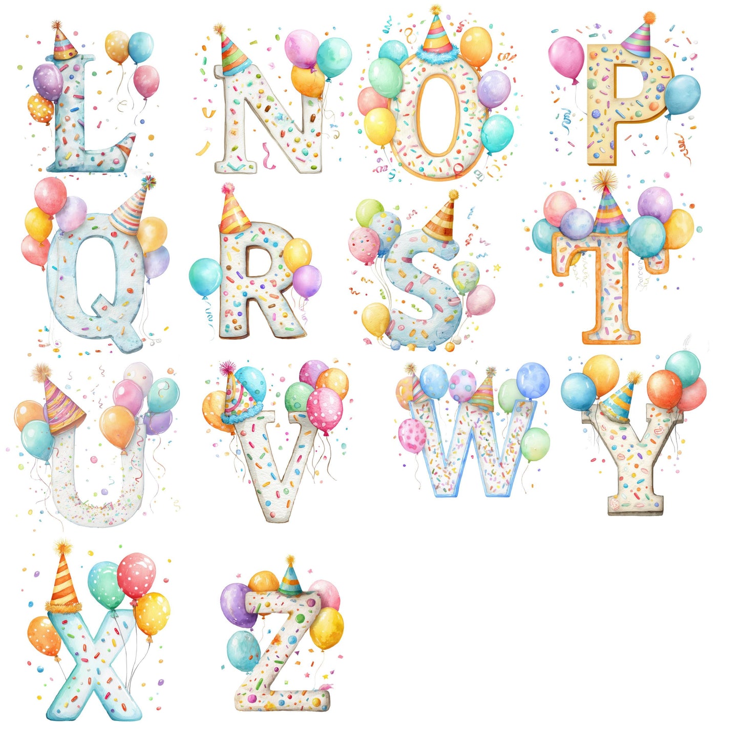Personalised Birthday Card For Children | 2nd birthday card | 1st Birthday Card | Party Balloon Initial Card RD17