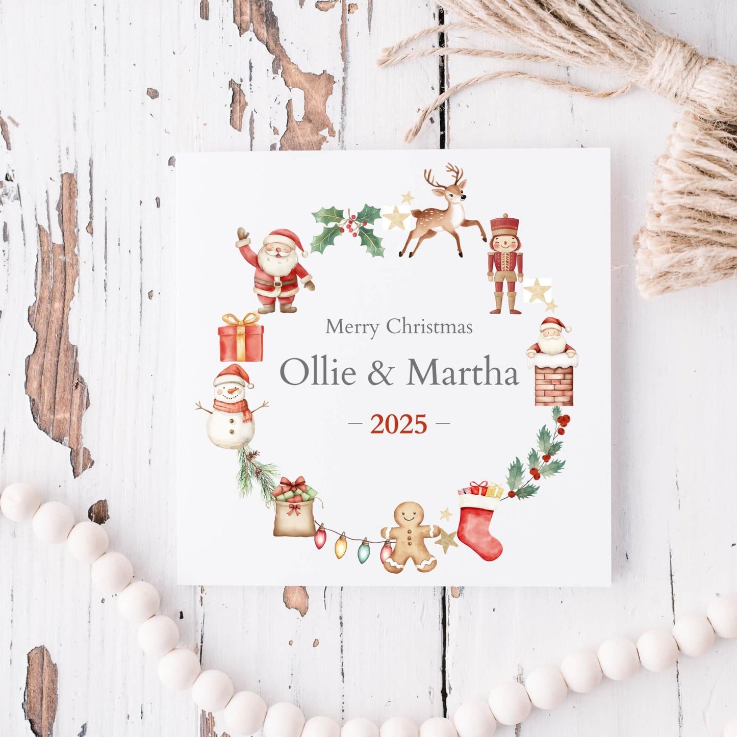 Personalised Child Christmas Card|1st Christmas Card for Kids |2025 Christmas Card | Christmas Card for Son and Daughter