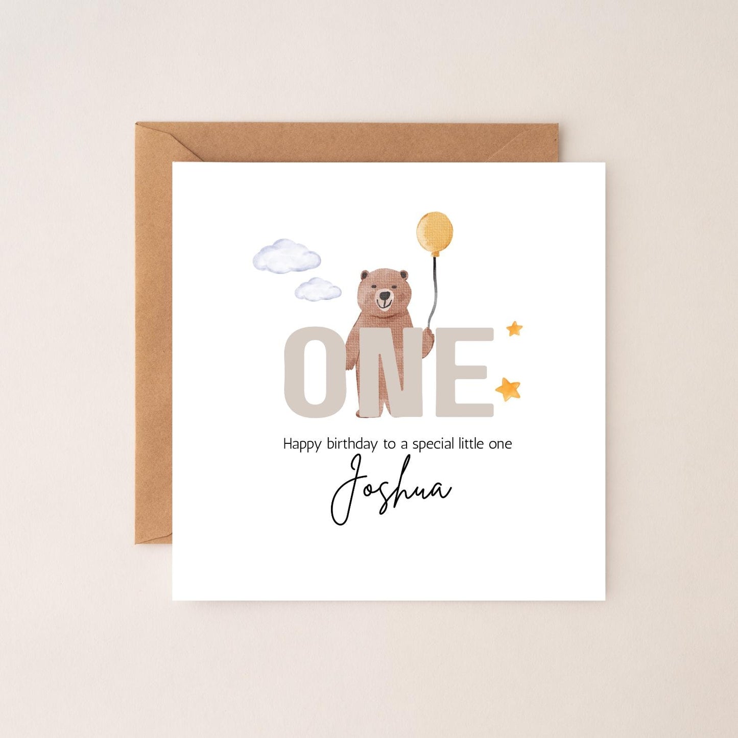 Personalised First Birthday Card For Children| One birthday card | First Personalised Birthday Card