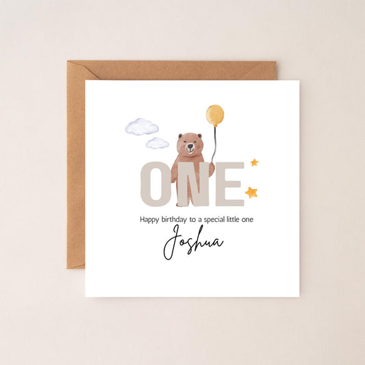 Personalised First Birthday Card For Children| One birthday card | First Personalised Birthday Card