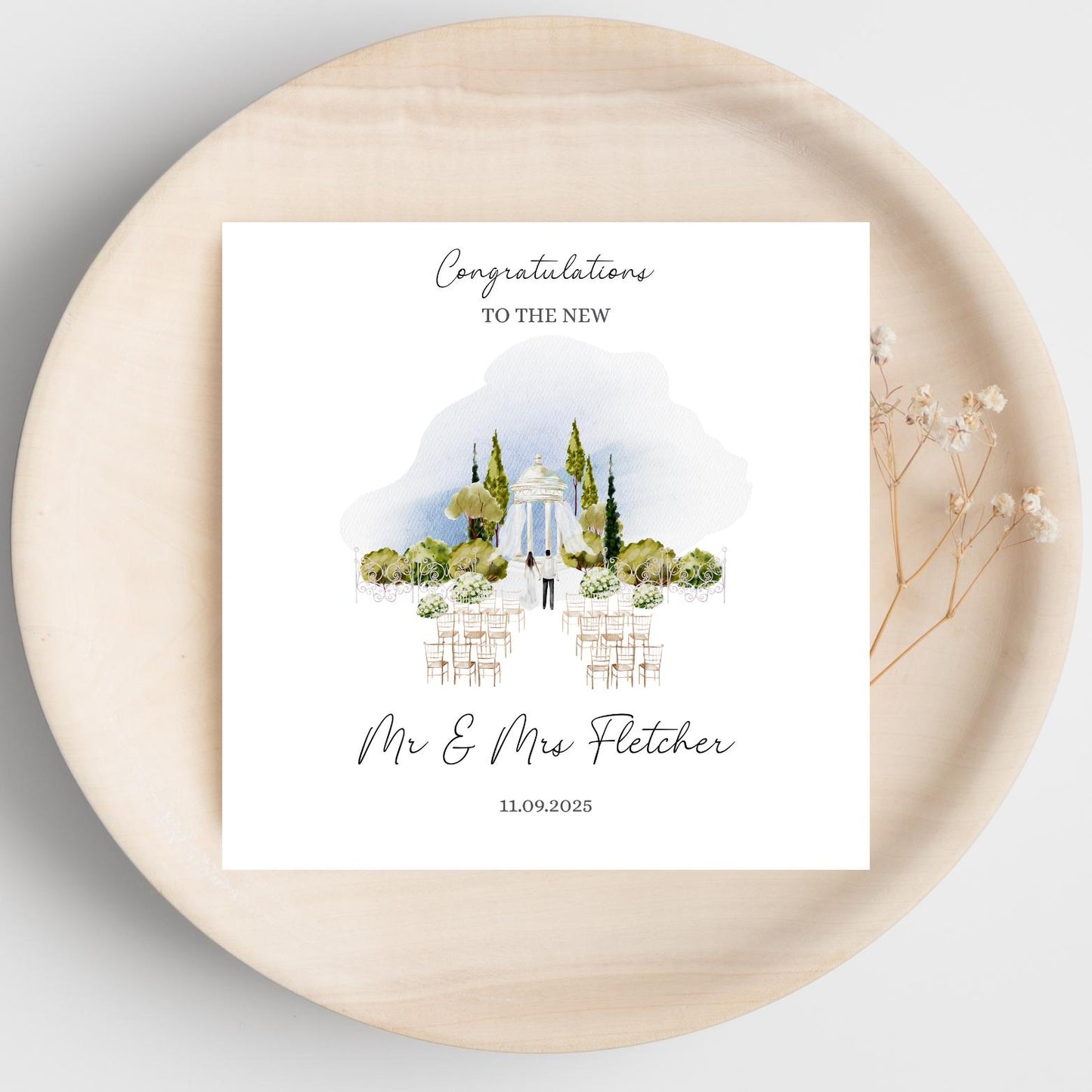 Personalised Mr & Mrs Wedding Card, To the New Mr and Mrs Card