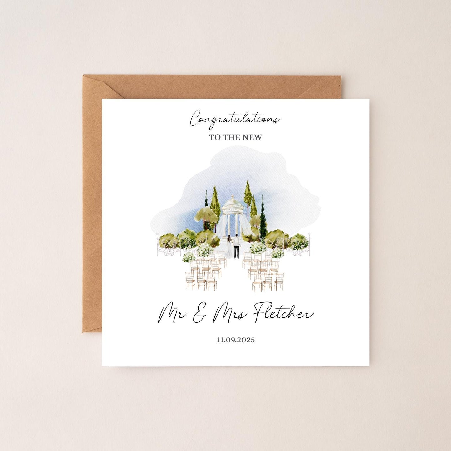 Personalised Mr & Mrs Wedding Card, To the New Mr and Mrs Card