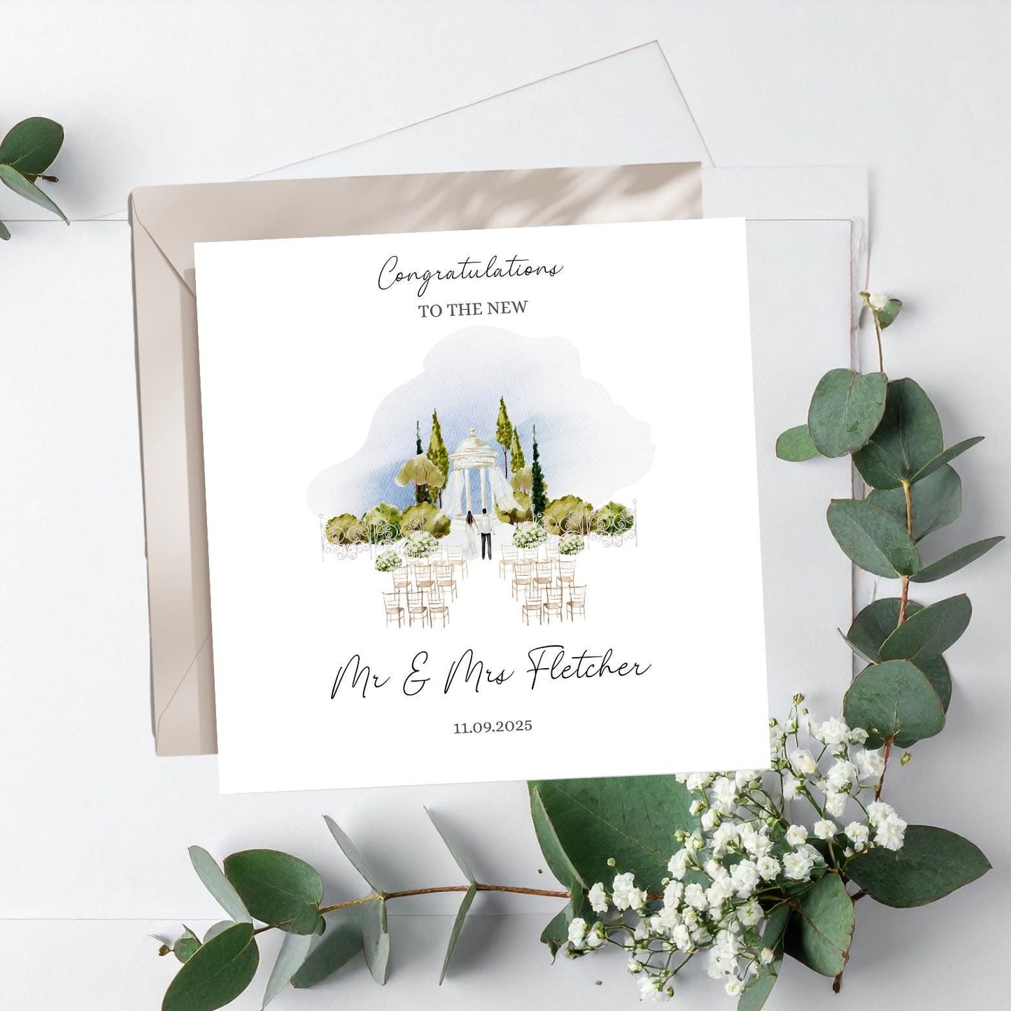 Personalised Mr & Mrs Wedding Card, To the New Mr and Mrs Card