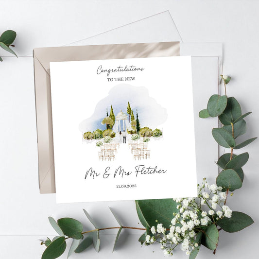 Personalised Mr & Mrs Wedding Card, To the New Mr and Mrs Card