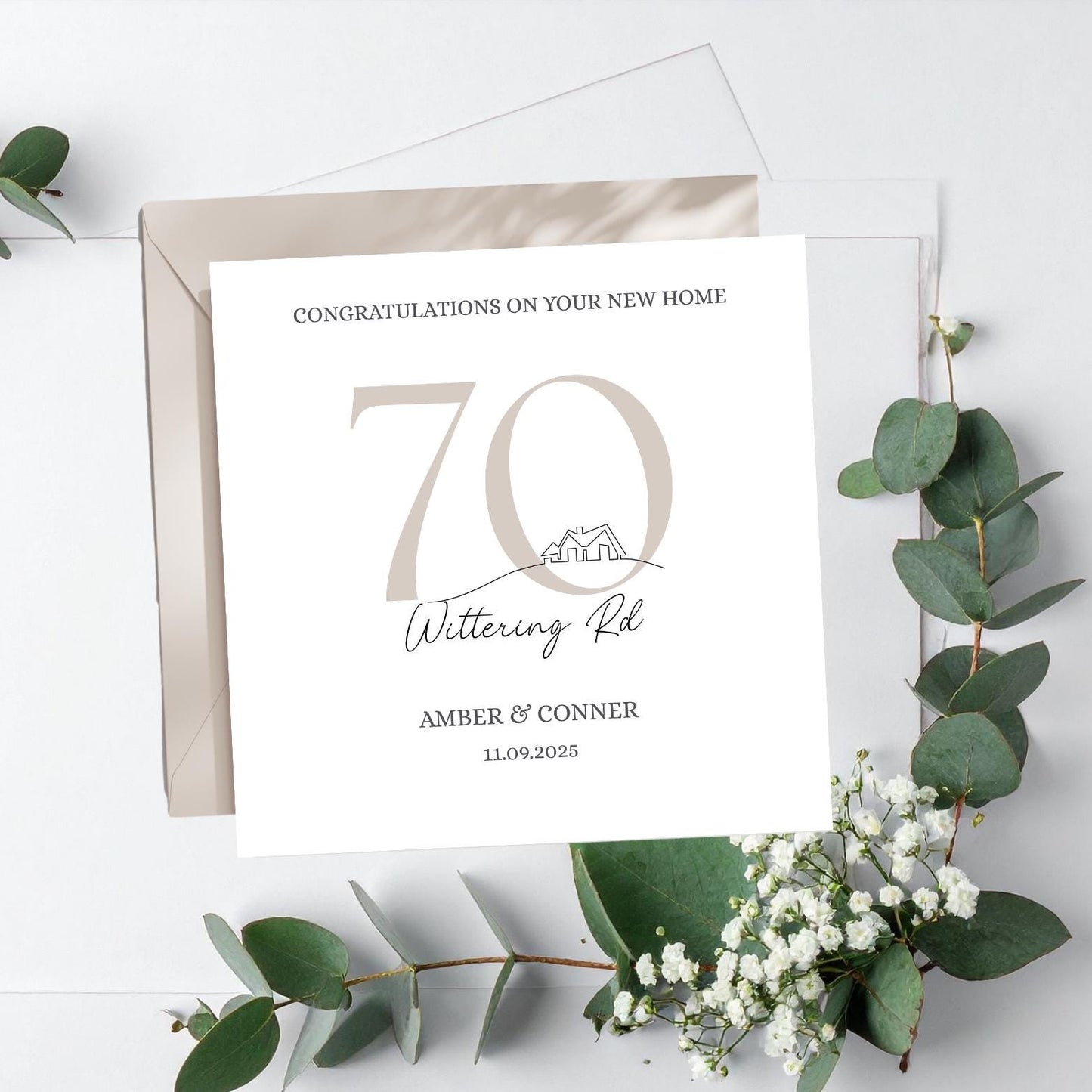 Personalised First New Home Card, Congratulations on your First Home Card, First Home Together Card, Happy 1st Home Card, Colour Options
