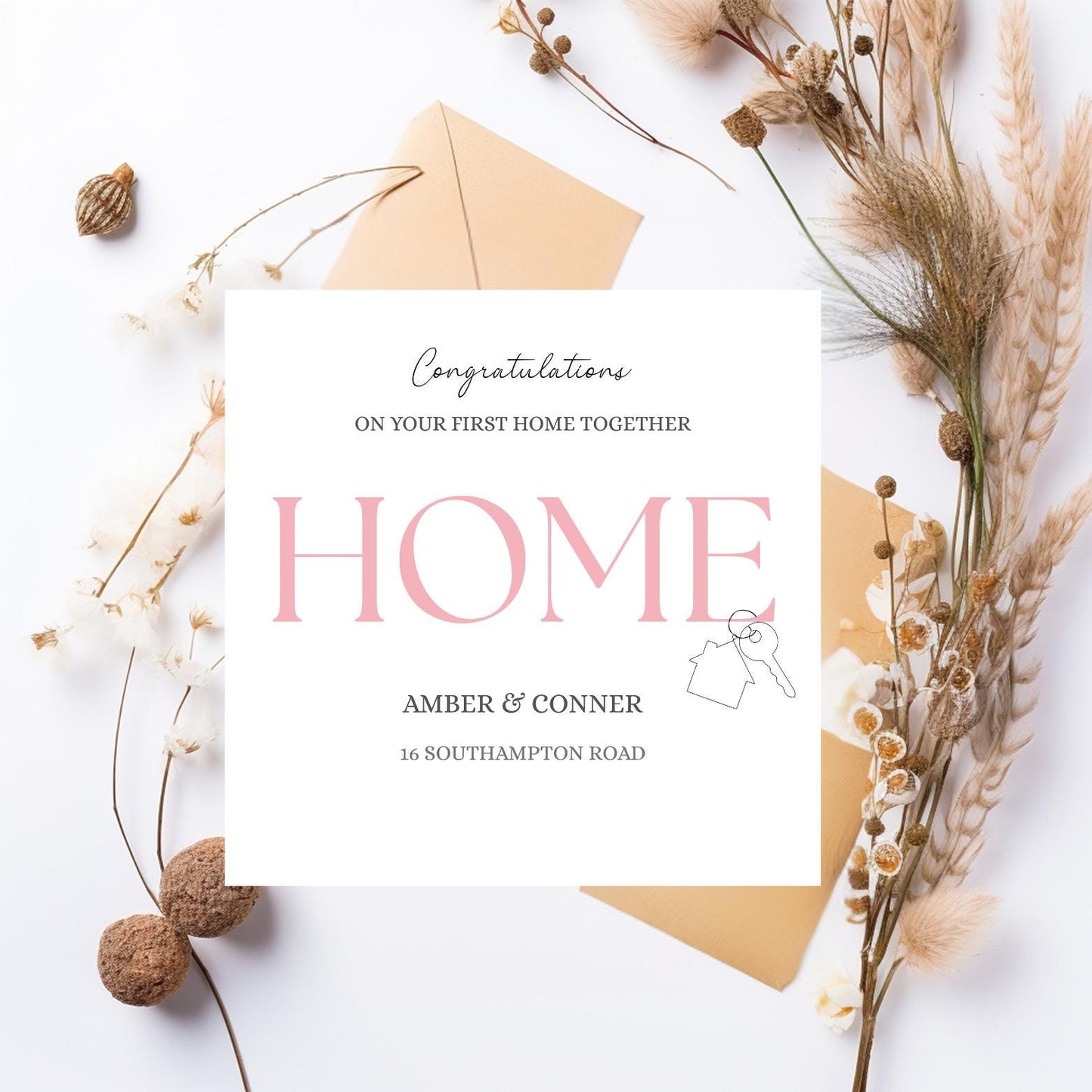Personalised First New Home Card, Congratulations on your First Home Card, First Home Together Card, Happy 1st Home Card, Colour Options