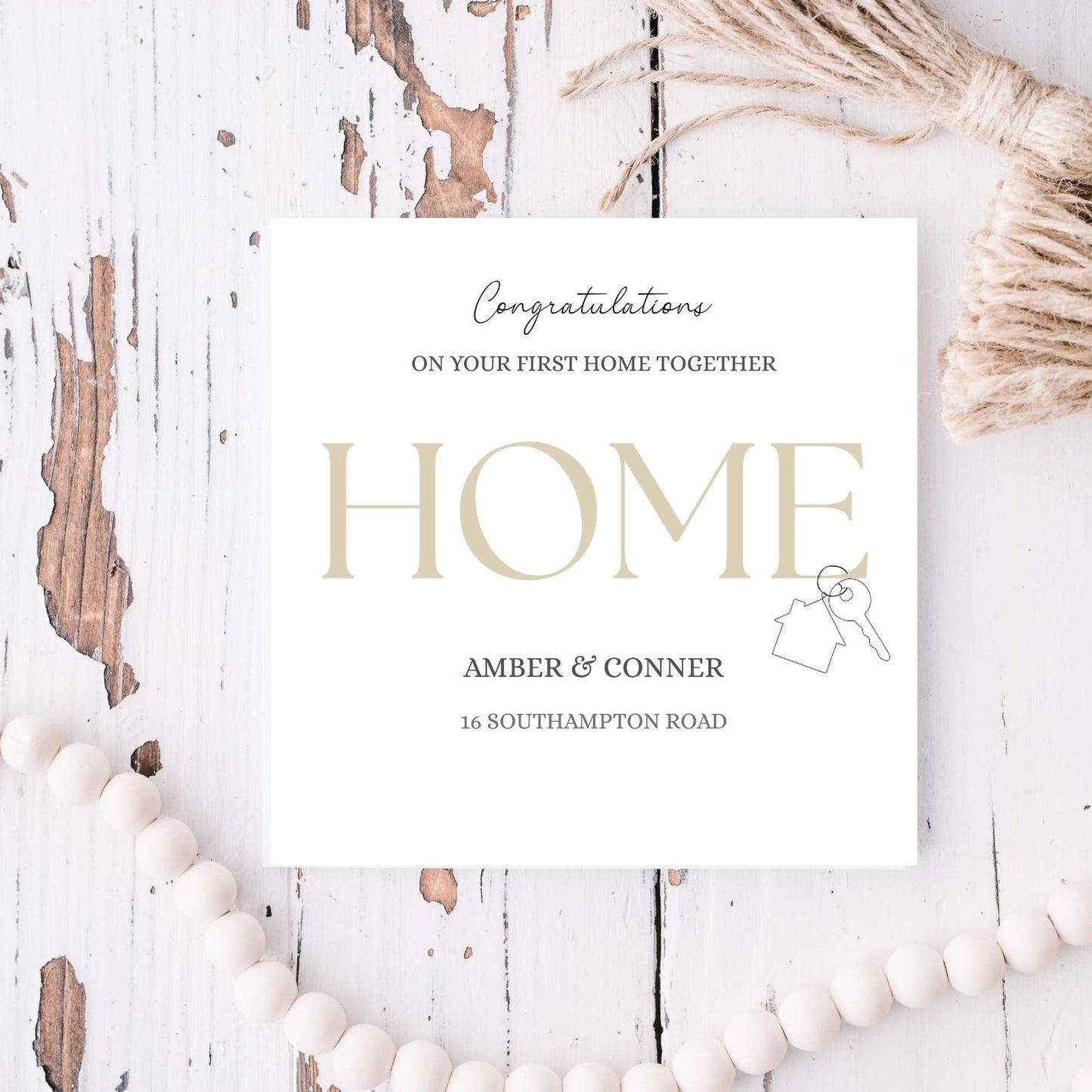 Personalised First New Home Card, Congratulations on your First Home Card, First Home Together Card, Happy 1st Home Card, Colour Options