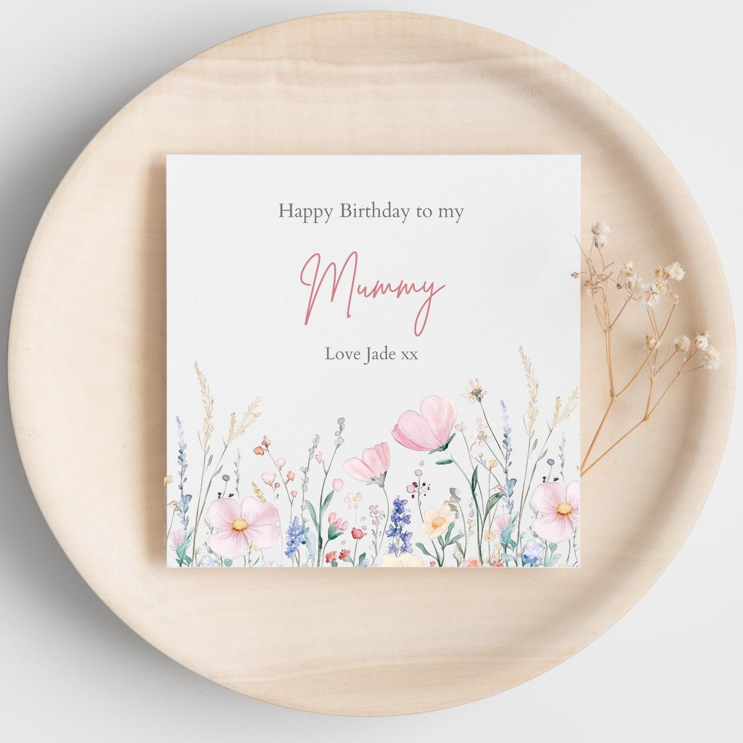 Personalised Mum Birthday Card - Birthday Card for Mum - Flower Garden Card- Personalised Card For Mum