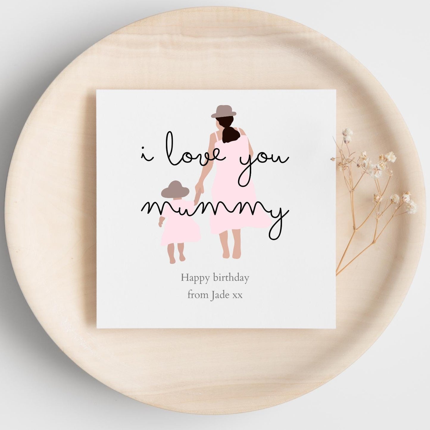 Personalised Mum Birthday Card| I love you mummy card | First Personalised Birthday Card for her, Mum, Grandma, Nana, Any Relation