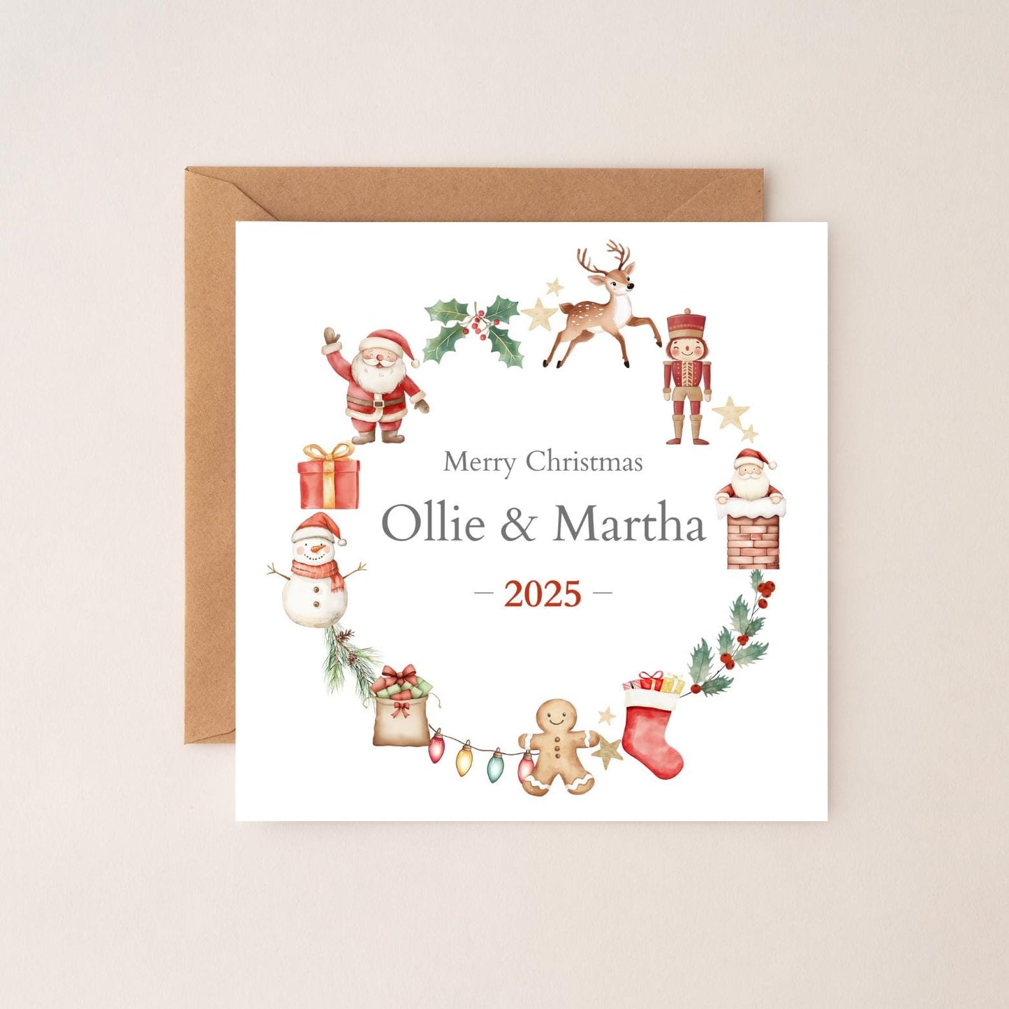 Personalised Child Christmas Card|1st Christmas Card for Kids |2025 Christmas Card | Christmas Card for Son and Daughter