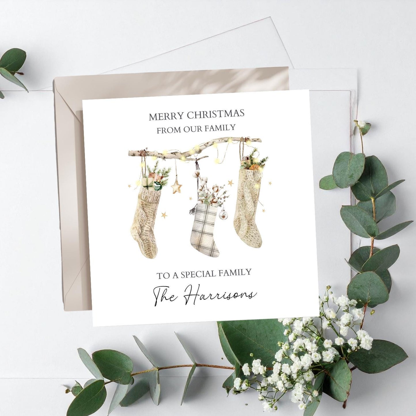Personalised From our house to yours Christmas Card, From our home to yours Xmas Card, Neighbours Friends Christmas Card, Home Christmas