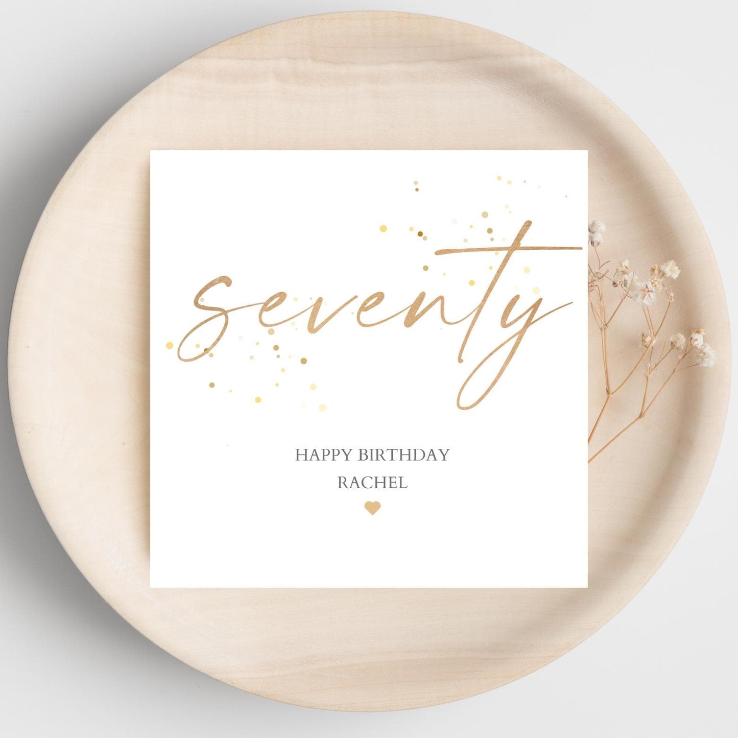Personalised 30th Birthday Card, Calligraphy Birthday Card, Personalised Gold 30th 40th 50th 60th 70th 90th Birthday Card