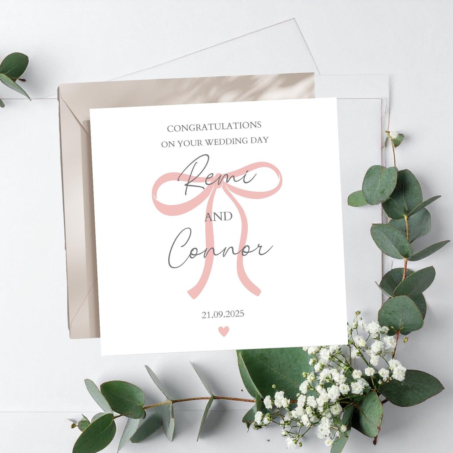 Personalised Mr & Mrs Wedding Card, To the Newlyweds Card, On Your Wedding Day Card Colour Choices, Wedding Card