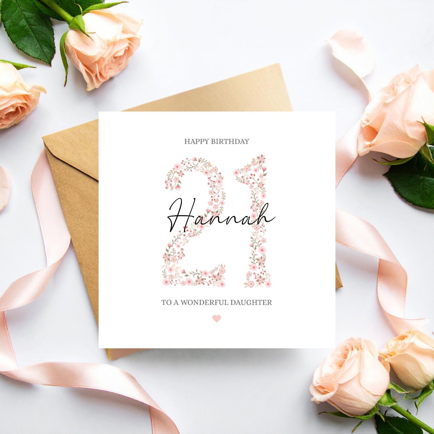 Personalised 18th Birthday Card, Eighteen Birthday Card, Custom Birthday Card For Daughter, Birthday Card for Her. Any Age Birthday Card