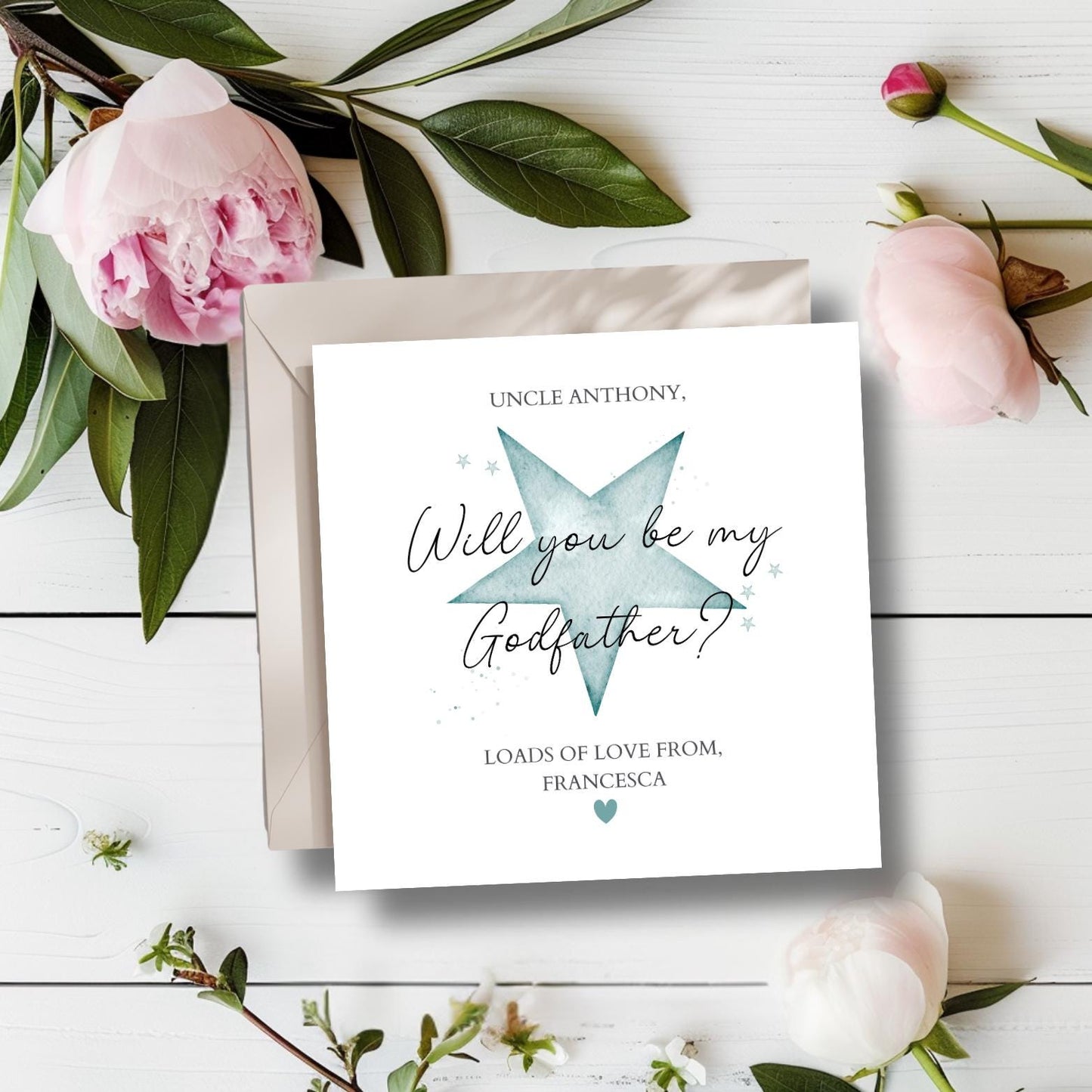 Personalised Will you be my Godfather, Godmother, Godparents Card, Godparent Proposal Card, Godmother Proposal Card, Godfather Proposal card