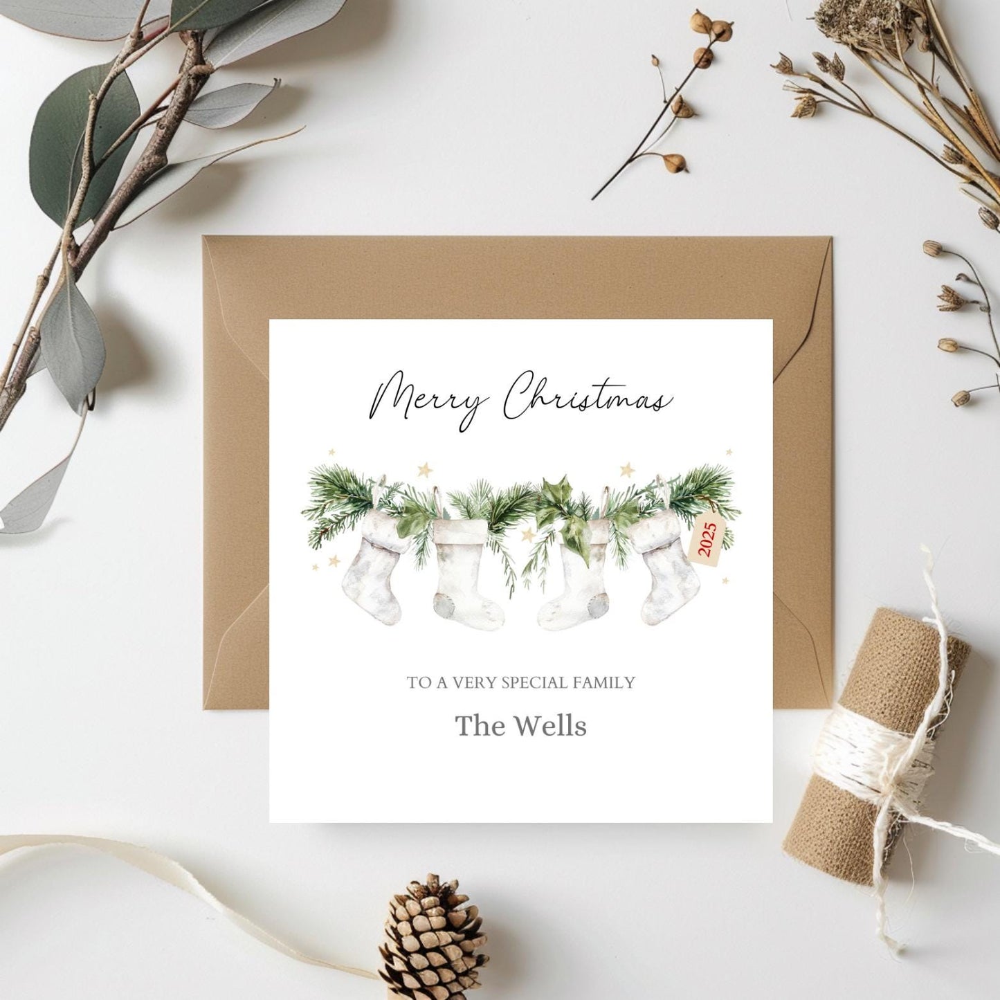Personalised Christmas Family Card| Christmas Card for Family |2025 Christmas Card From Our Family to Yours | Christmas Card for Couple