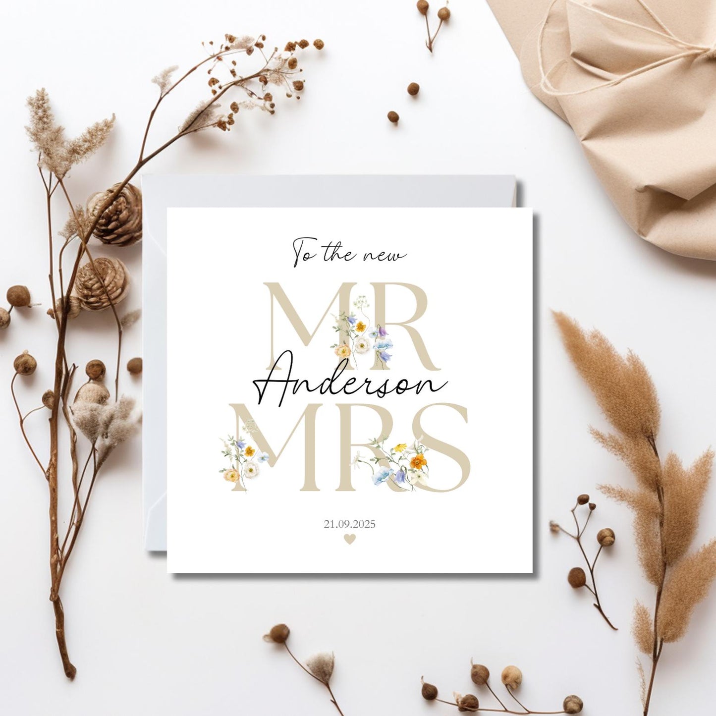 Personalised Mr & Mrs Wedding Card, To the New Mr and Mrs Card, Wedding Card