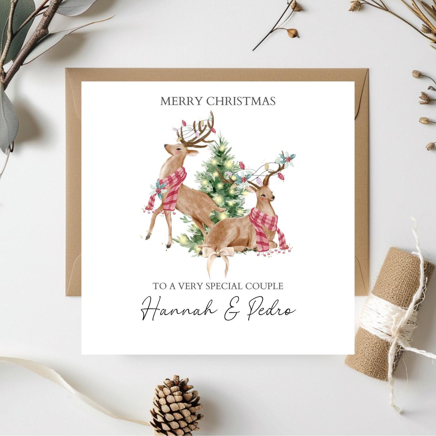 Personalised Mr and Mrs Christmas Card, 1st Christmas Card as Mr and Mrs, Xmas Card For Couple, Daughter, Son, In Law's Any Relation