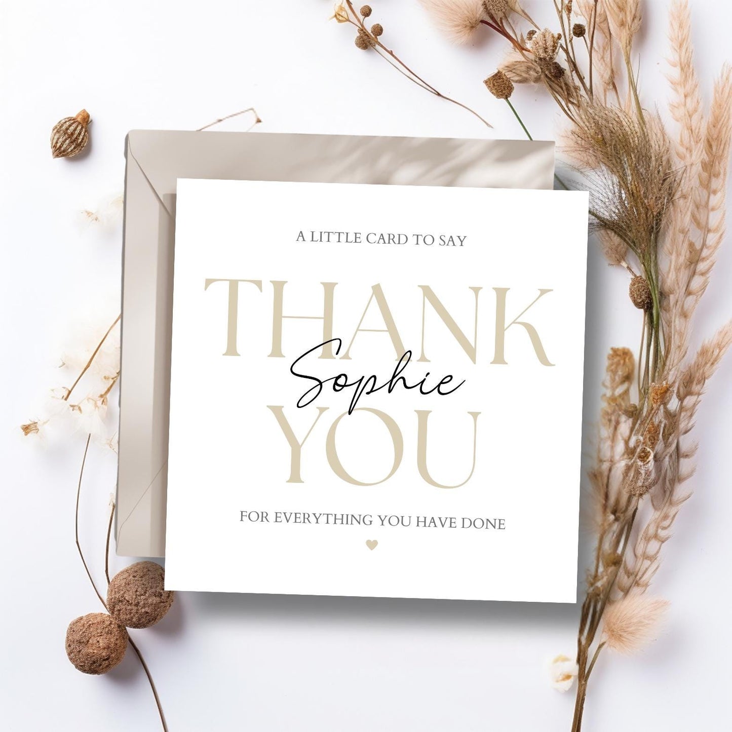 A Little Card to Say a Big Thank You, Friend Thank You Card, Wedding Thank You Card, Teacher Thank You Card,Colour options
