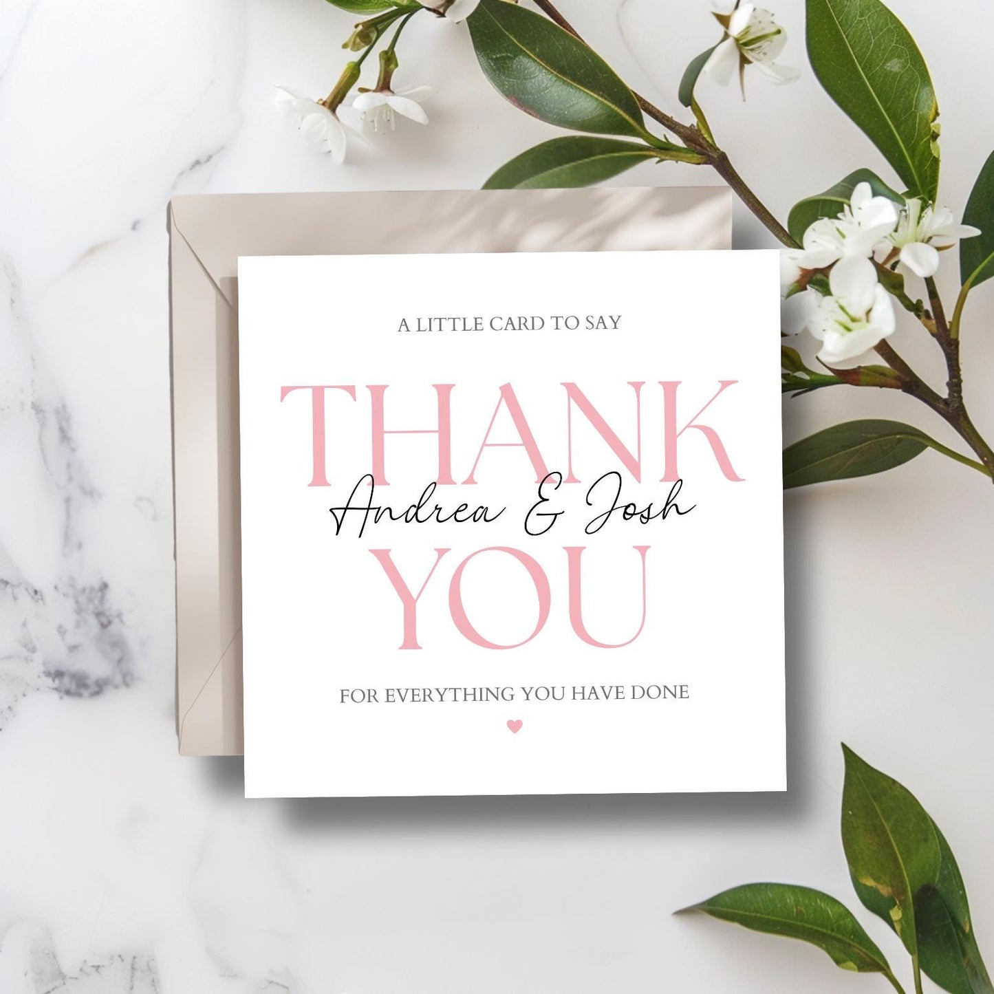 A Little Card to Say a Big Thank You, Friend Thank You Card, Wedding Thank You Card, Teacher Thank You Card,Colour options