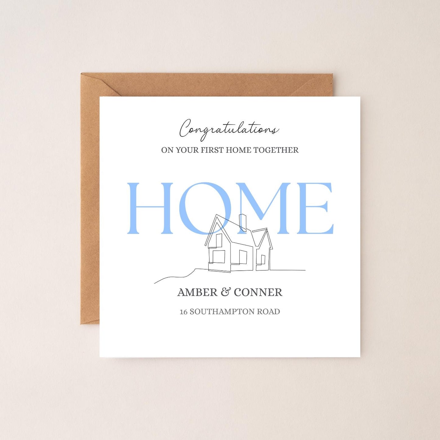 Personalised First New Home Card, Congratulations on your First Home Card, First Home Together Card, Happy 1st Home Card, Colour Options
