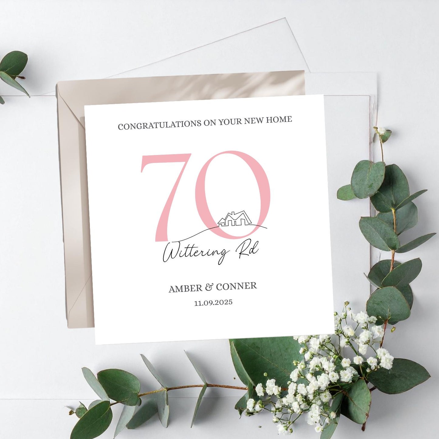 Personalised First New Home Card, Congratulations on your First Home Card, First Home Together Card, Happy 1st Home Card, Colour Options