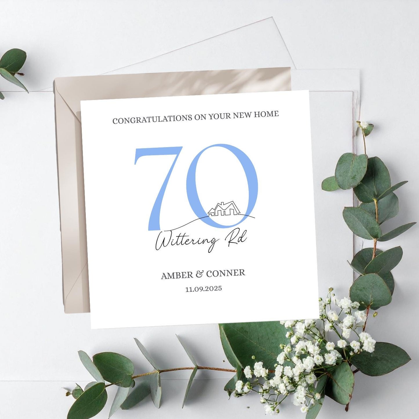 Personalised First New Home Card, Congratulations on your First Home Card, First Home Together Card, Happy 1st Home Card, Colour Options