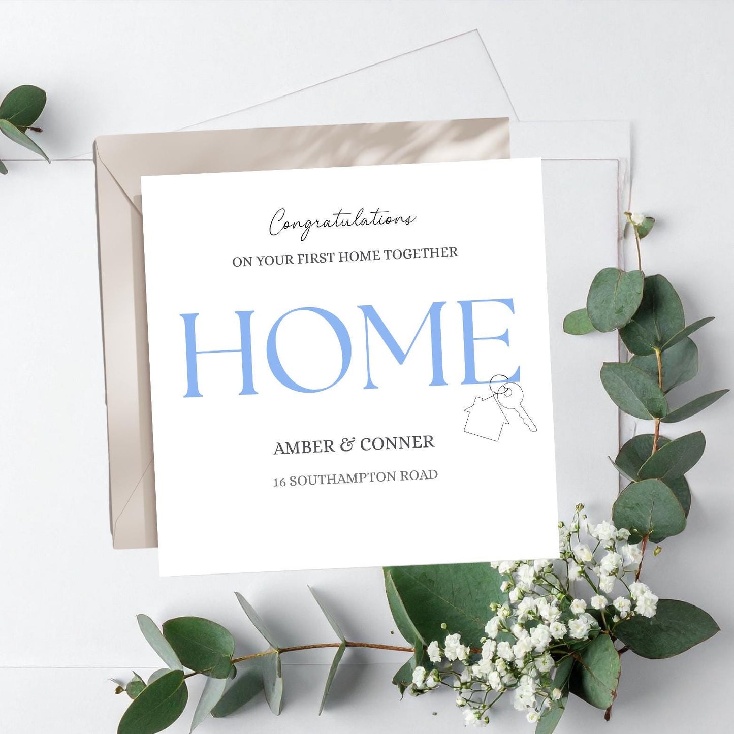 Personalised First New Home Card, Congratulations on your First Home Card, First Home Together Card, Happy 1st Home Card, Colour Options