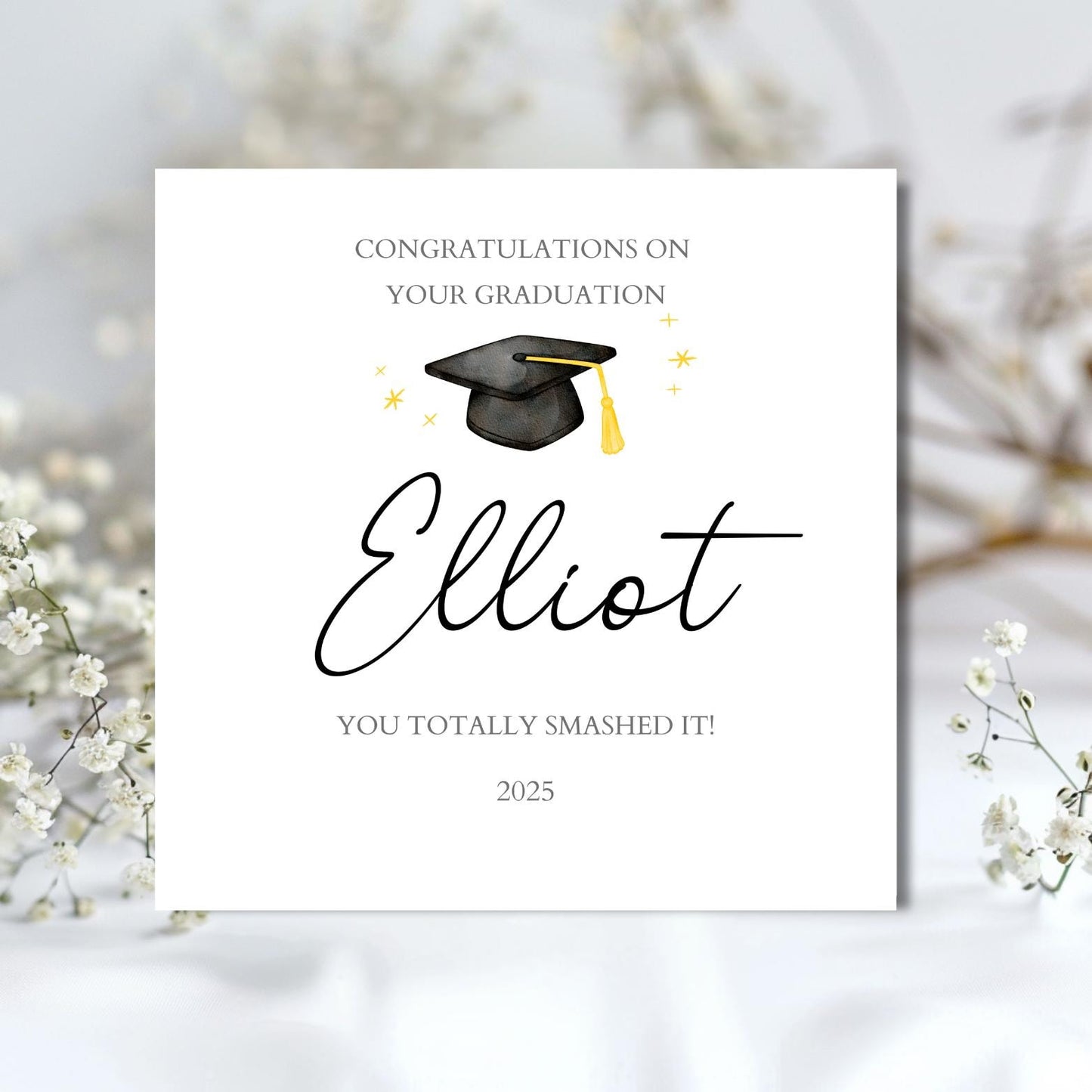 Personalised Graduation Card, Congratulations on Your Graduation Card, You Totally Smashed It Card, University Graduation Card For Her & Him