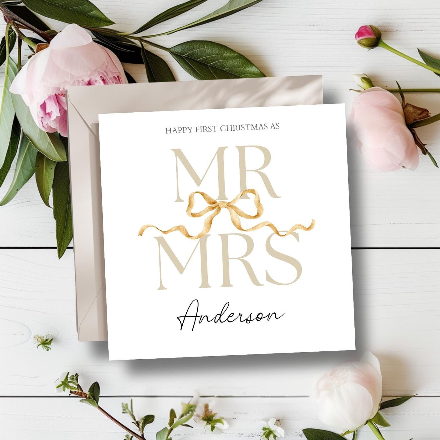 Personalised Mr & Mrs Christmas Card, Couple Christmas Card, Xmas Card Daughter, Husband and Wife, Couple, Friends Card, Any Relation
