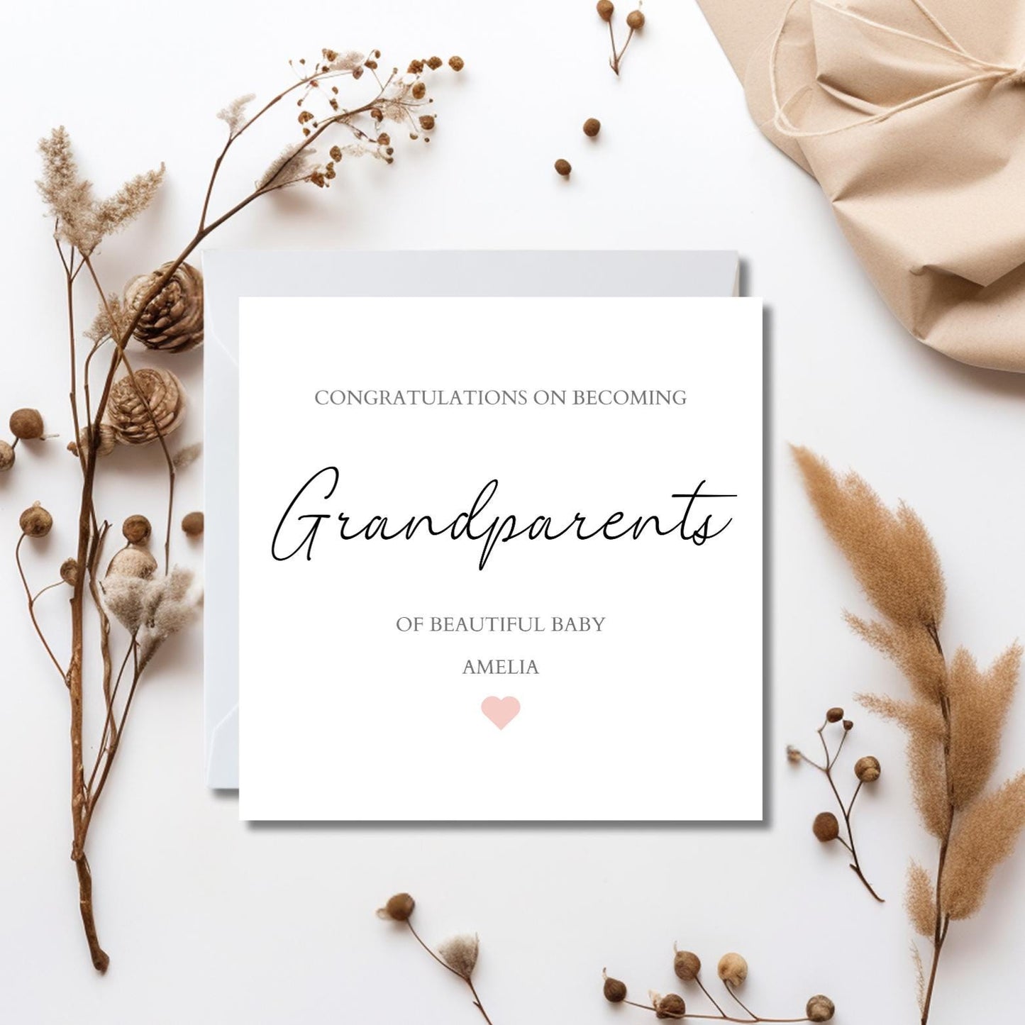 Personalised New Grandparents Card, Personalised New Grandparent Card, Congratulations on becoming grandparents card, Grandma, Grandpa Card