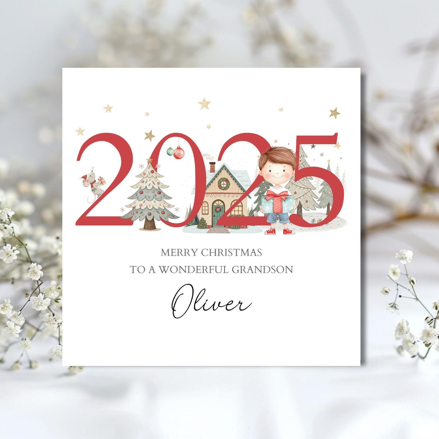 Personalised First Christmas Card|Christmas Card for Girl, Daughter |2025 Christmas Card Daughter |Christmas Card for Niece, Granddaughter