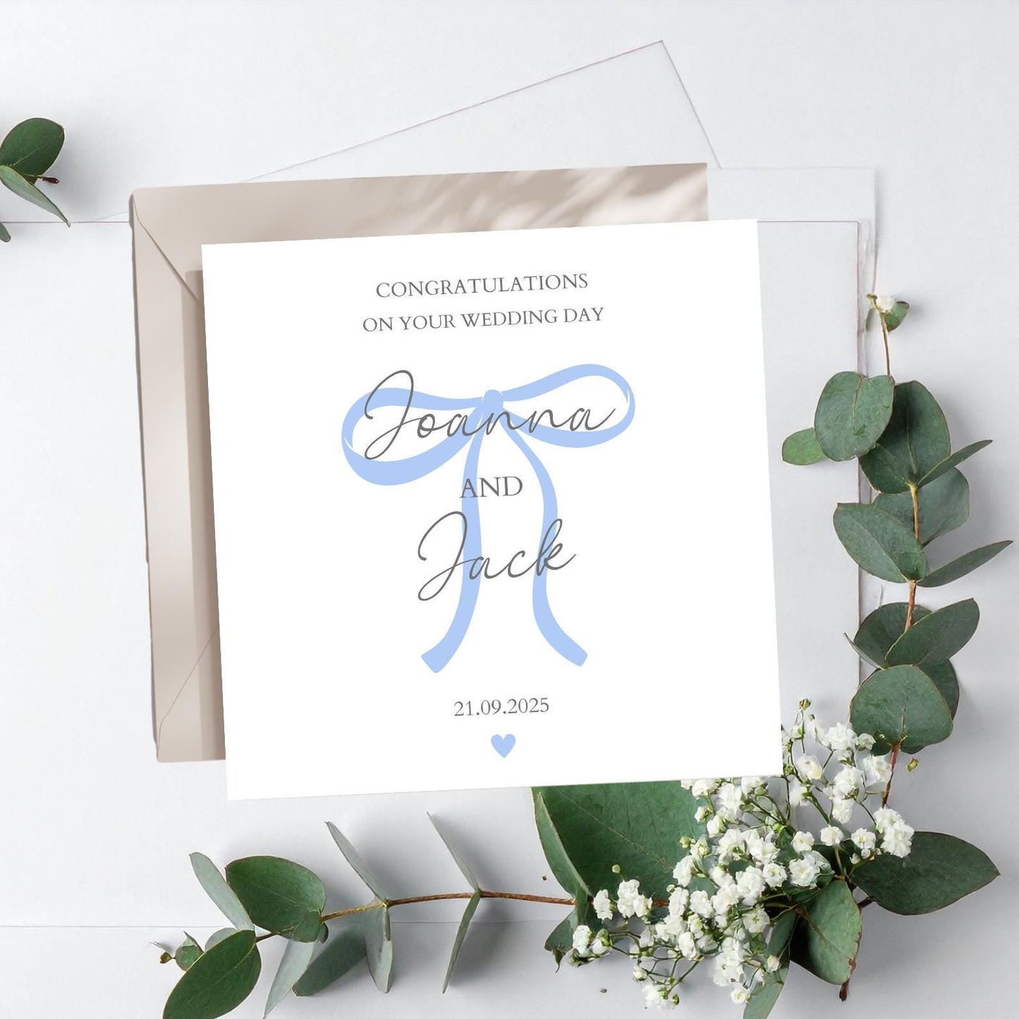 Personalised Mr & Mrs Wedding Card, To the Newlyweds Card, On Your Wedding Day Card Colour Choices, Wedding Card