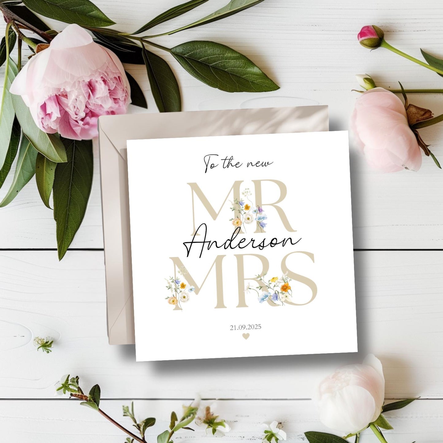 Personalised Mr & Mrs Wedding Card, To the New Mr and Mrs Card, Wedding Card